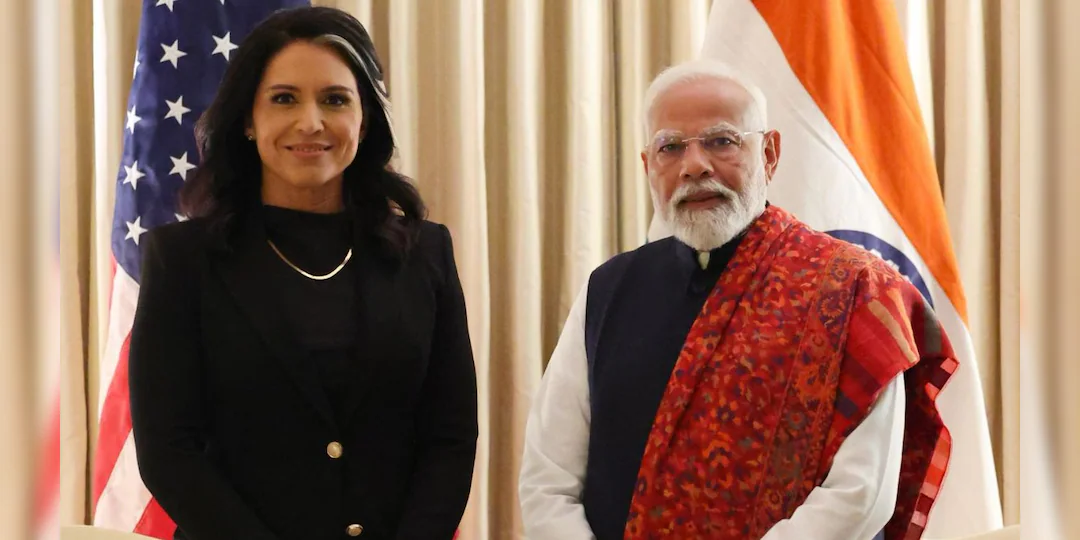 “PM Modi Holds Talks with US Intel Chief Tulsi Gabbard, Press Conference with Trump to Follow”